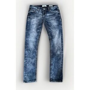 Daytrip Women's Scorpio Skinny Blue Jeans Size 29 Regular Distressed Stretch